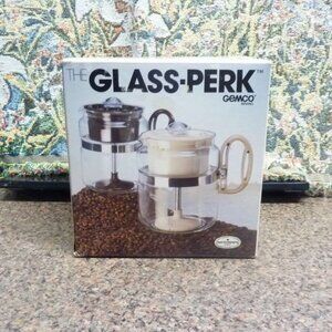 Medelco Brand Glass-Perk Stove Top Coffee Percolator 4-8 cups Brown (New)